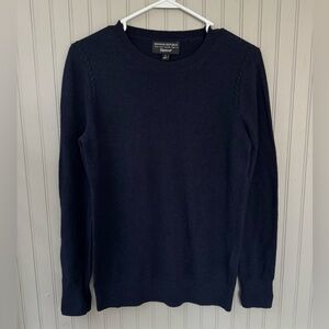 Banana Republic Women's Navy Crewneck Italian Wool by Filpucci Sweater